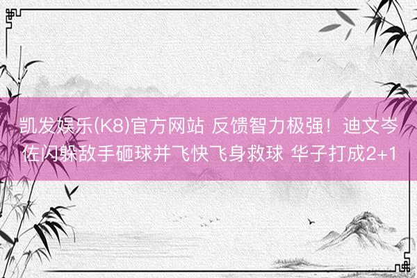凯发娱乐(K8)官方网站 反馈智力极强！迪文岑佐闪躲敌手砸球并飞快飞身救球 华子打成2+1