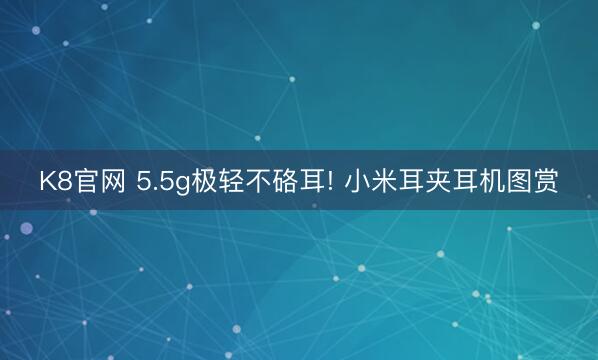 K8官网 5.5g极轻不硌耳! 小米耳夹耳机图赏