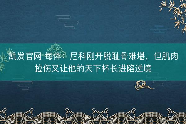 凯发官网 每体:尼科刚开脱耻骨难堪,但肌肉拉伤又让他的天下杯长进陷逆境