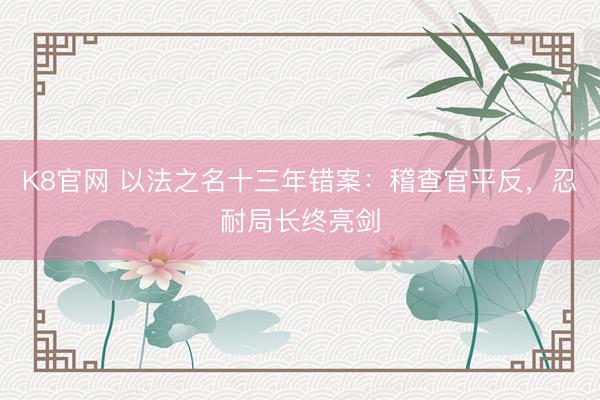 K8官网 以法之名十三年错案:稽查官平反,忍耐局长终亮剑